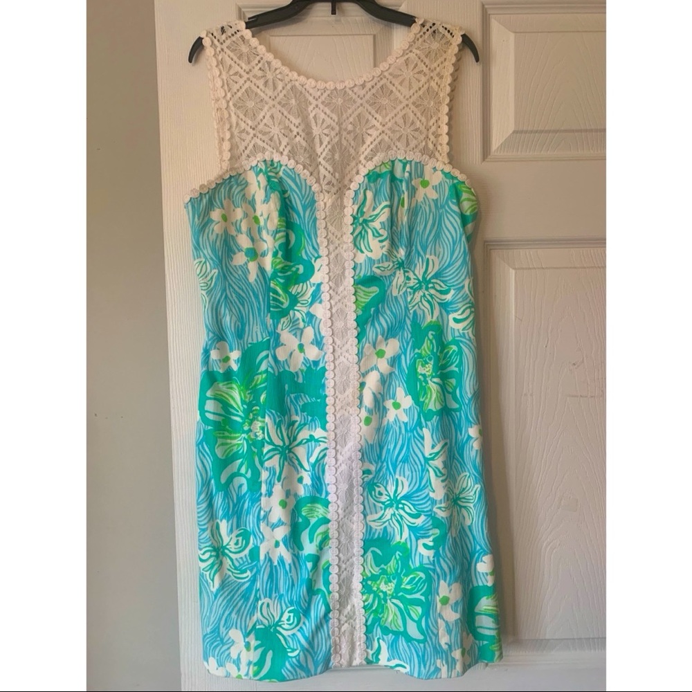 Lily Pulitzer Blue/Green Dress Size 4